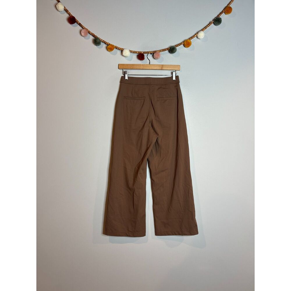 Halara tan pull on wide leg trouser pants - Picture 2 of 5